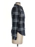 Polly & Esther 100% Polyester Plaid Black Long Sleeve Blouse Size XS - photo 4