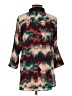 Line & Dot Color Block Green 3/4 Sleeve Button-Down Shirt Size S - photo 2