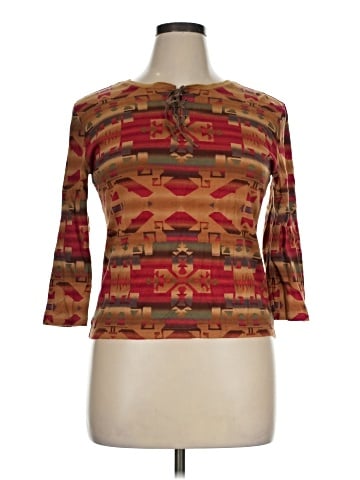 Chaps 3/4 Sleeve Blouse (view 1)