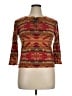 Chaps Brown 3/4 Sleeve Blouse Size XL - photo 1