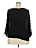 Bongo 100% Polyester Polka Dots Black 3/4 Sleeve Blouse Size 3X - photo 2