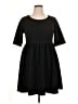 Apt. 9 Solid Black Casual Dress Size 0X - photo 1