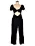 Rewind Solid Black Jumpsuit Size L - photo 1