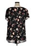 Torrid 100% Polyester Floral Black Short Sleeve Blouse Size 1X Plus (1) - photo 2