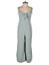 Everly 100% Rayon Solid Teal Jumpsuit Size S - photo 1