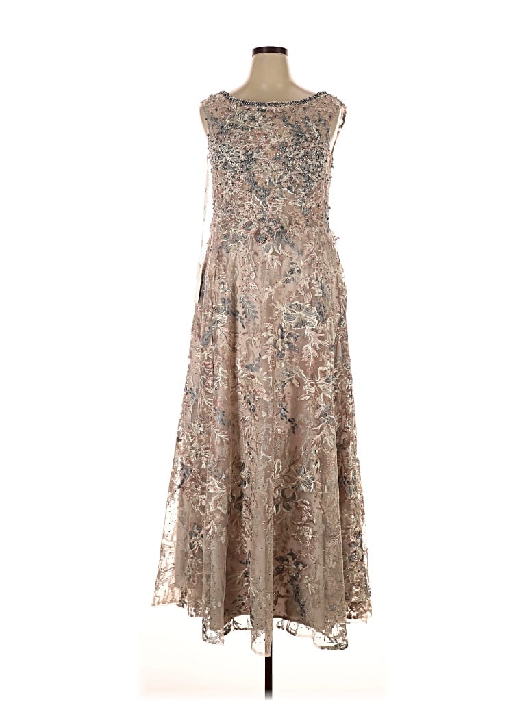 Pre-owned Mac Duggal Cocktail Dress In Brown
