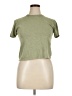 Francesca's 100% Cotton Green Short Sleeve Turtleneck Size XL - photo 1