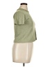 Francesca's 100% Cotton Green Short Sleeve Turtleneck Size XL - photo 4