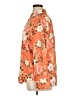Chico's 100% Modal Floral Orange Long Sleeve Blouse Size XL (3) - photo 5