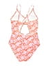 Decree Floral Orange One Piece Swimsuit Size M - photo 2