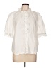 J.Crew Solid White Short Sleeve Blouse Size L - photo 1