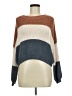 Debut 100% Polyester Color Block Brown Pullover Sweater Size M - photo 1