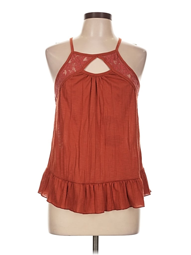 Pre-owned Almost Famous Tank Top Red Halter Neckline Tops