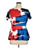 Ashley Stewart Graphic Red Short Sleeve Blouse Size 14 Plus - photo 1