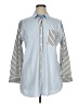 Chico's Stripes Blue Long Sleeve Button-Down Shirt Size XL (3) - photo 1