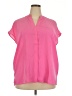 ELOQUII Pink Short Sleeve Blouse Size 18 Plus - photo 1