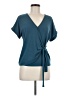Caution to the Wind Teal Short Sleeve Top Size M - photo 1
