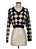 Fashion on Earth Argyle Black Pullover Sweater Size S - photo 1