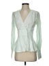 Something Navy 100% Viscose Green 3/4 Sleeve Blouse Size XS - photo 1