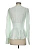 Something Navy 100% Viscose Green 3/4 Sleeve Blouse Size XS - photo 2