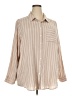 Torrid Stripes Tan Long Sleeve Button-Down Shirt Size 3X Plus (3) - photo 1