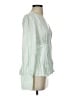Something Navy 100% Viscose Green 3/4 Sleeve Blouse Size XS - photo 4