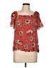Maurices 100% Rayon Orange Short Sleeve Blouse Size L - photo 1