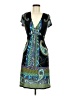Snap Paisley Black Blue Cocktail Dress Size M - photo 1