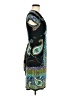 Snap Paisley Black Blue Cocktail Dress Size M - photo 4