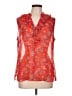 CAbi 100% Polyester Red Sleeveless Blouse Size L - photo 1