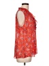 CAbi 100% Polyester Red Sleeveless Blouse Size L - photo 4