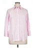 Chaps 100% Cotton Checkered-gingham Pink 3/4 Sleeve Button-Down Shirt Size XL - photo 1