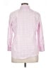 Chaps 100% Cotton Checkered-gingham Pink 3/4 Sleeve Button-Down Shirt Size XL - photo 2