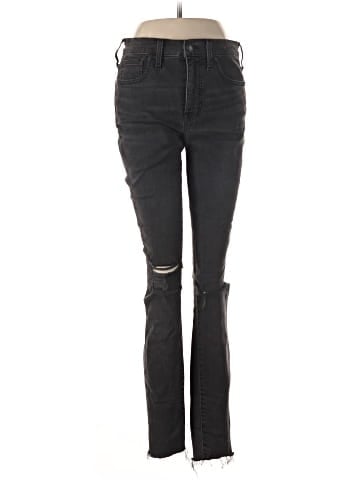 Madewell Tall 9" Mid-Rise Skinny Jeans in Black Sea (view 1)