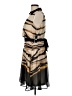 DKNY 100% Polyester Stripes Tan Cocktail Dress Size 10 - photo 5