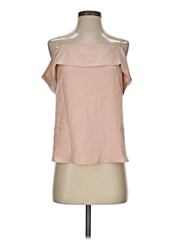 Lavender Brown Sleeveless Silk Top (view 1)