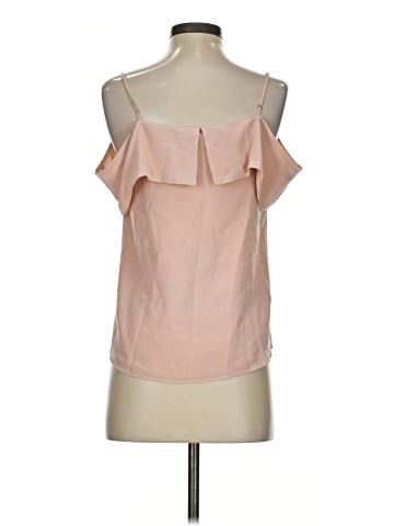 Lavender Brown Sleeveless Silk Top (view 2)