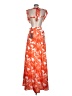 MING WANG 100% Polyester Tropical Orange Casual Dress Size L - photo 2