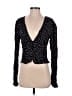 Free People 100% Viscose Polka Dots Black Long Sleeve Top Size S - photo 1
