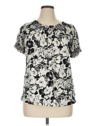 Lauren by Ralph Lauren Short Sleeve Blouse (view 1)