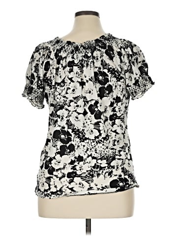 Lauren by Ralph Lauren Short Sleeve Blouse (view 2)
