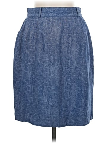 Platinum Denim Skirt (view 2)