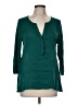 Knitted & Knotted 100% Polyester Teal 3/4 Sleeve Blouse Size M - photo 1