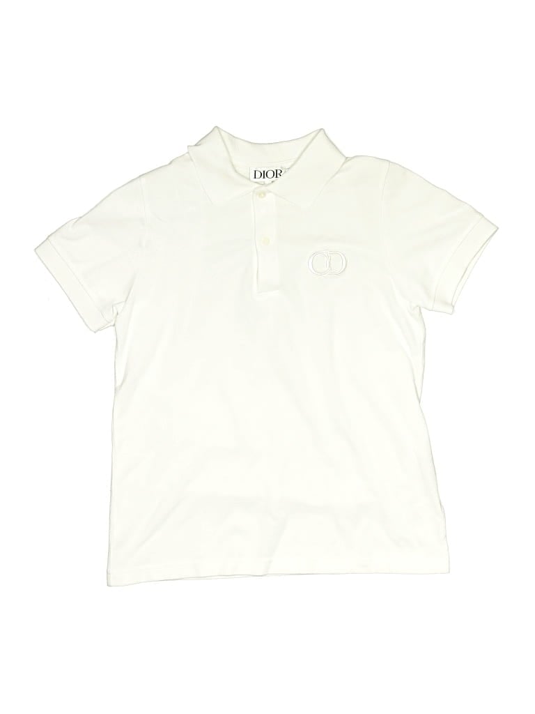 Pre-owned Dior Kids' Short Sleeve Polo Shirt In Ivory