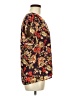 CAbi 100% Polyester Floral Brown Short Sleeve Blouse Size M - photo 4