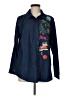 Quacker Factory Blue Long Sleeve Button-Down Shirt Size M - photo 1