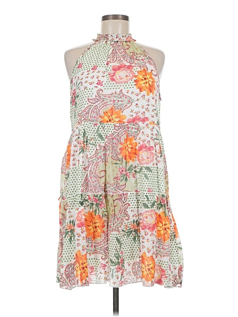 Pre-owned Keren Hart Casual Dress In Green