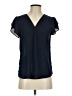 Ann Taylor LOFT Outlet 100% Polyester Blue Short Sleeve Blouse Size XS - photo 1