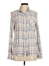 Bongo 100% Rayon Plaid Ivory Long Sleeve Button-Down Shirt Size M - photo 1