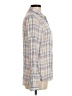 Bongo 100% Rayon Plaid Ivory Long Sleeve Button-Down Shirt Size M - photo 4